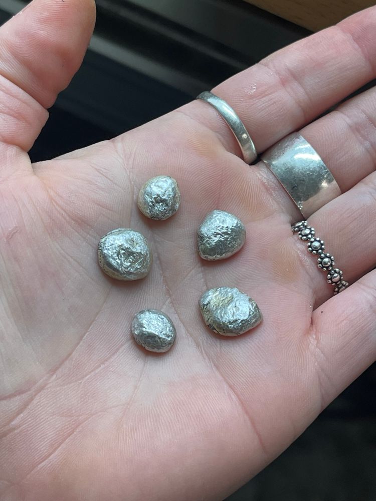 Recycled sterling silver pendants 