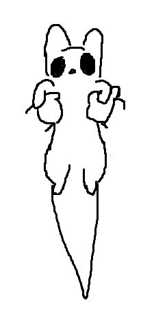 A slugcat being held up by the arms.
