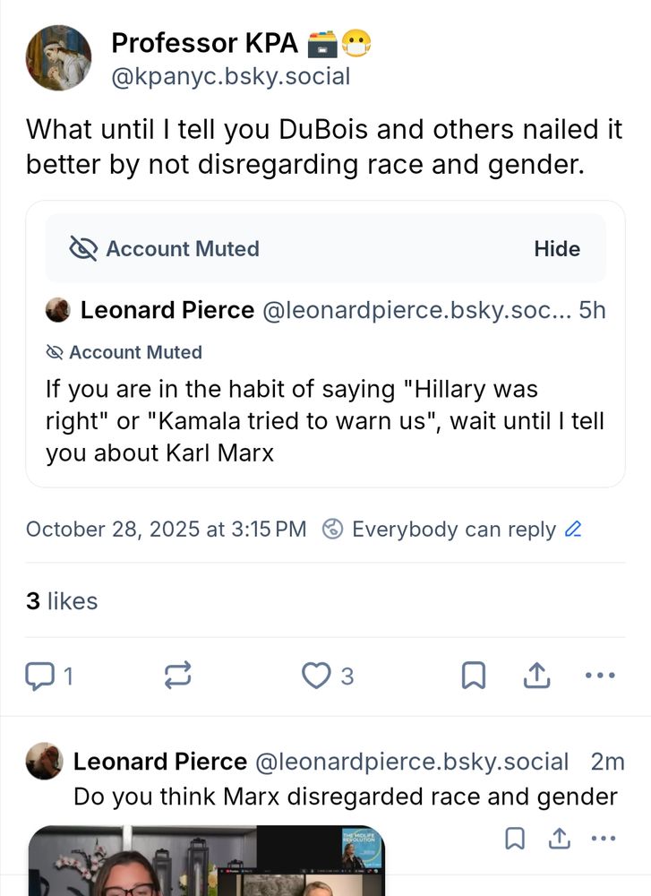 Tiresome Marx fanboy misremembers base vs superstructure and attempts to troll me on whether Marx disregarded race and gender. 