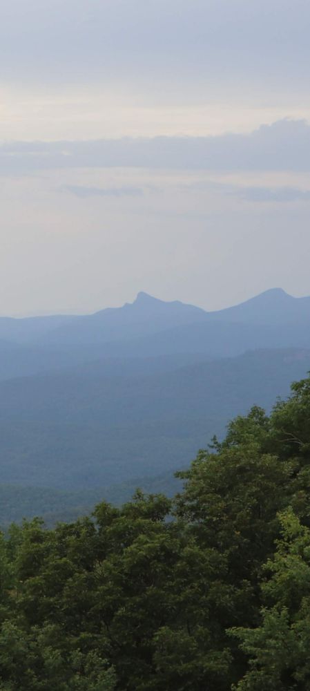 View of NC Mts from Linn Cove Viaduct Blue Ridge Parkway 