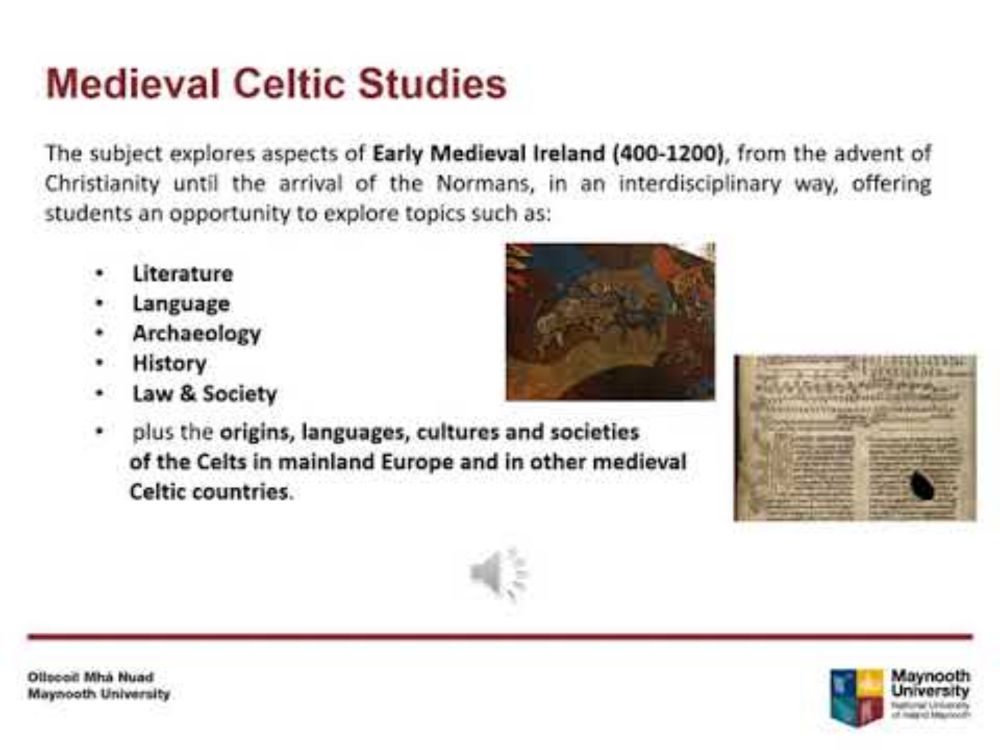 Early Irish - Maynooth University Open Day 2021