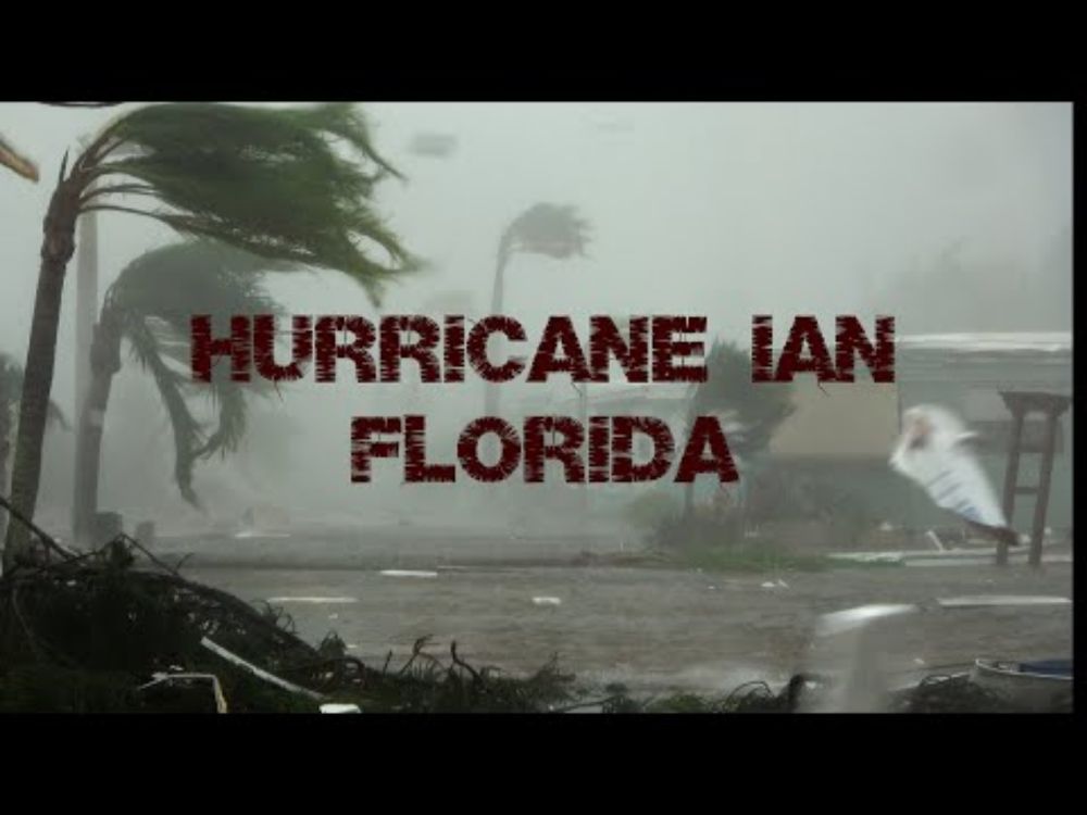 Hurricane Ian CAT 4 Landfall over Placida and Cape Coral, Florida September 28, 2022