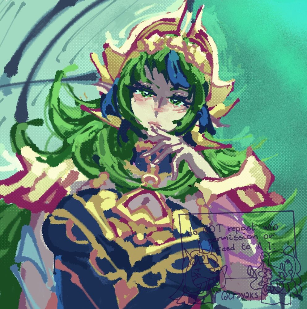 (fire emblem: fortune's weave) sothis(?) menacingly staring back at the viewer from her throne
