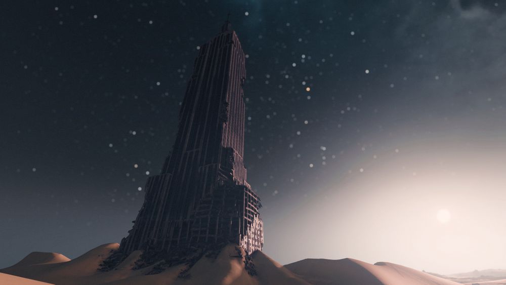 The Ruins of the Empire State building in Starfield. Weirdly isolated.