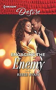 Photo of book cover for Engaging the Enemy by Reese Ryan with man embracing women from behind