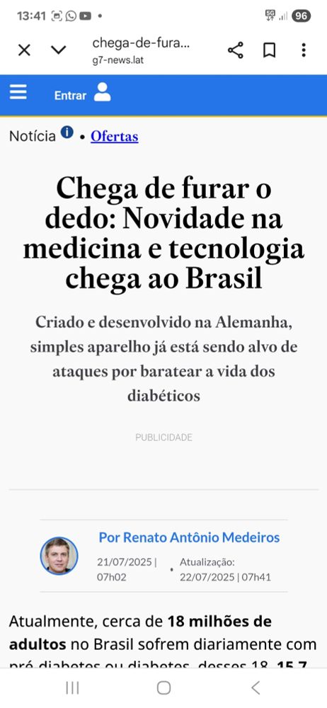 GOLPE CONTRA OS CONSUMIDORES 
ANUNCIAM APARELHO QUE NÃO EXISTE APROVADO PELA ANVISA. QUADRILHA ESTÃO LESANDO DIABÉTICOS.
CONCORRE PARA O CRIME QUEM PARTICIPA MESMO SENDO AVISADO PIR CONSUMIDOR 