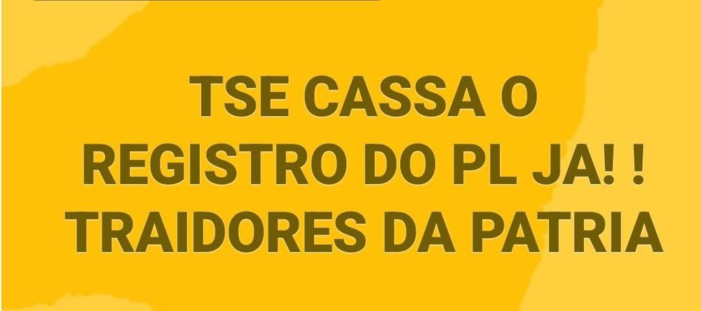 Motim da Extrema-direita parlamentar ensandecida estão justificando a EXTINÇÃO DO PL Partido de fascistas golpistas chantagistas antipatriotas.
Cassação dos parlamentares Lesa-pátria merecem ser punidos pelo crime de traição à PÁTRIA. 