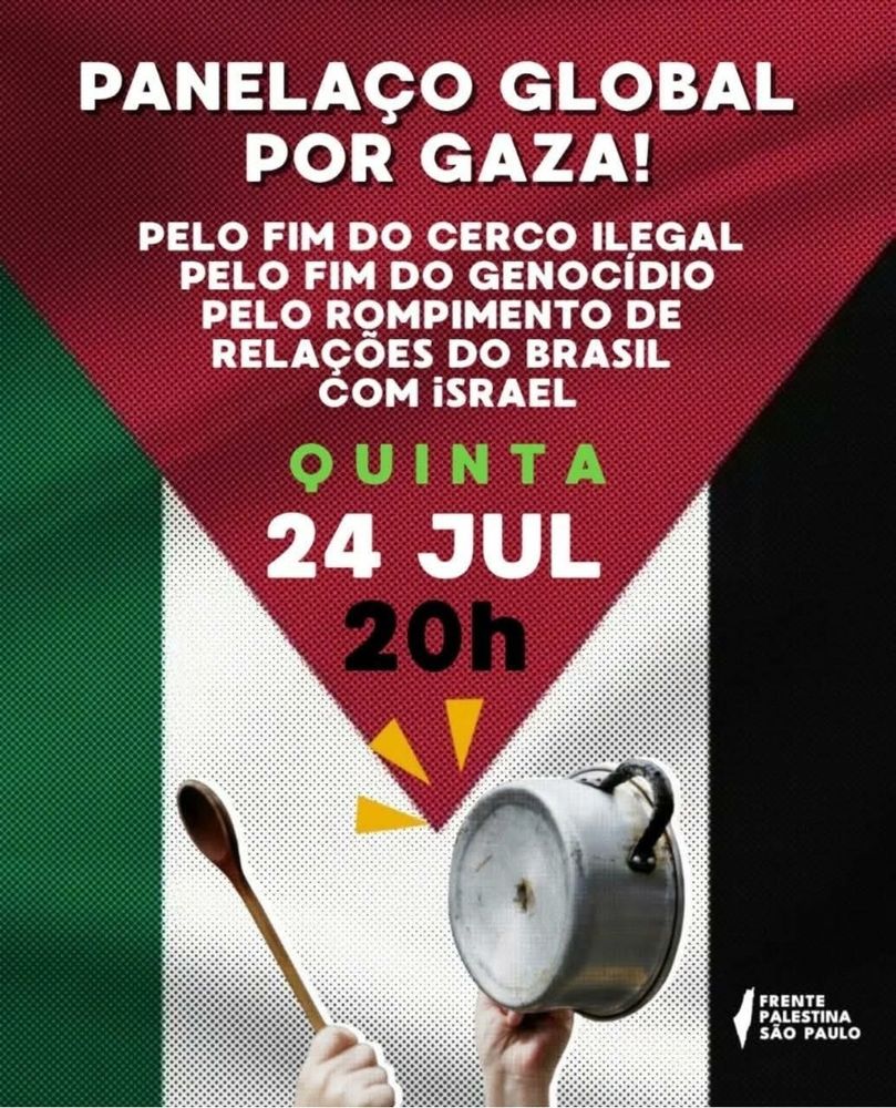 Free Palestine
Stop genocide in Gaza
Rompimento de relações c Is a Hell