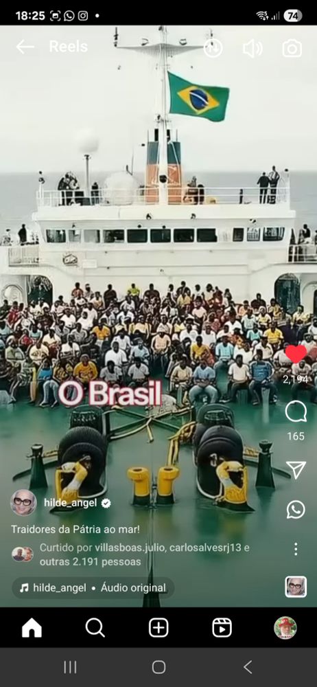 O BRASIL É UM GRANDE NAVIO QUE SOUBE VENCER TRAIDORES E GOLPISTAS...
AGORA NÃO SERÁ DIFERENTE 
#BrasilSoberano #BolsonaristasNaCadeia #TodoApoioAoSTF #ForçaLulaeAlckmin