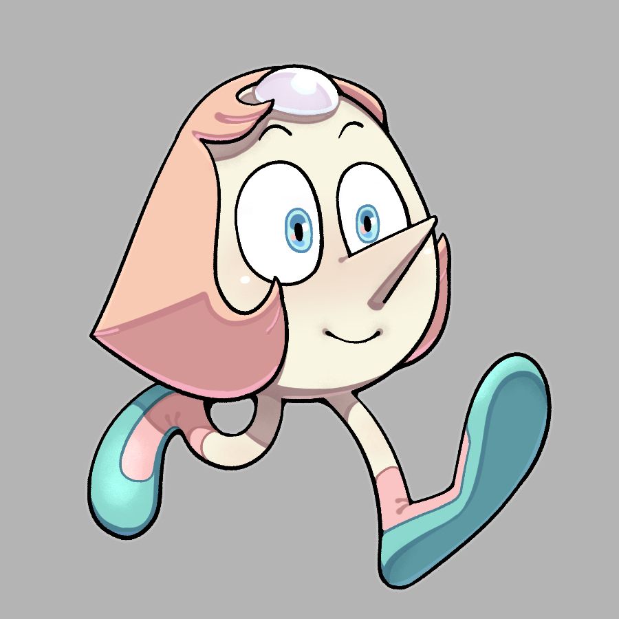 A little Pearl, just a head and legs.