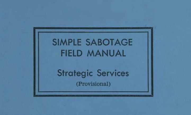 Book cover to Simple Sabotage Field Manual. 