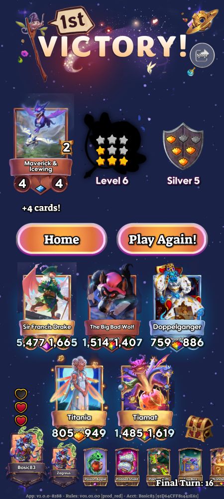 Once Upon a Galaxy build with Sir Francis Drake, The Big Bad Wolf, Doppelganger, Titania, Tiamat