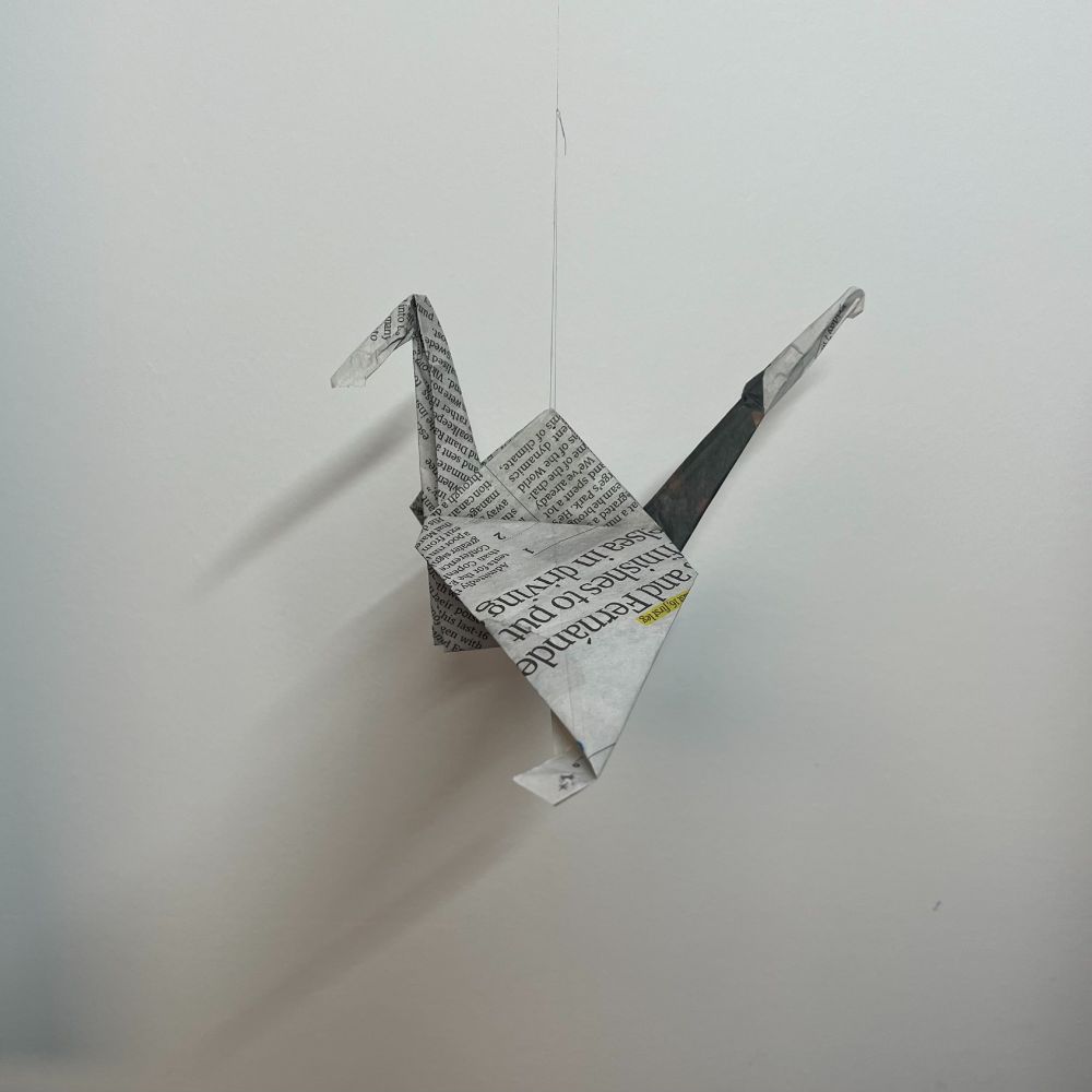 Origami peace crane 