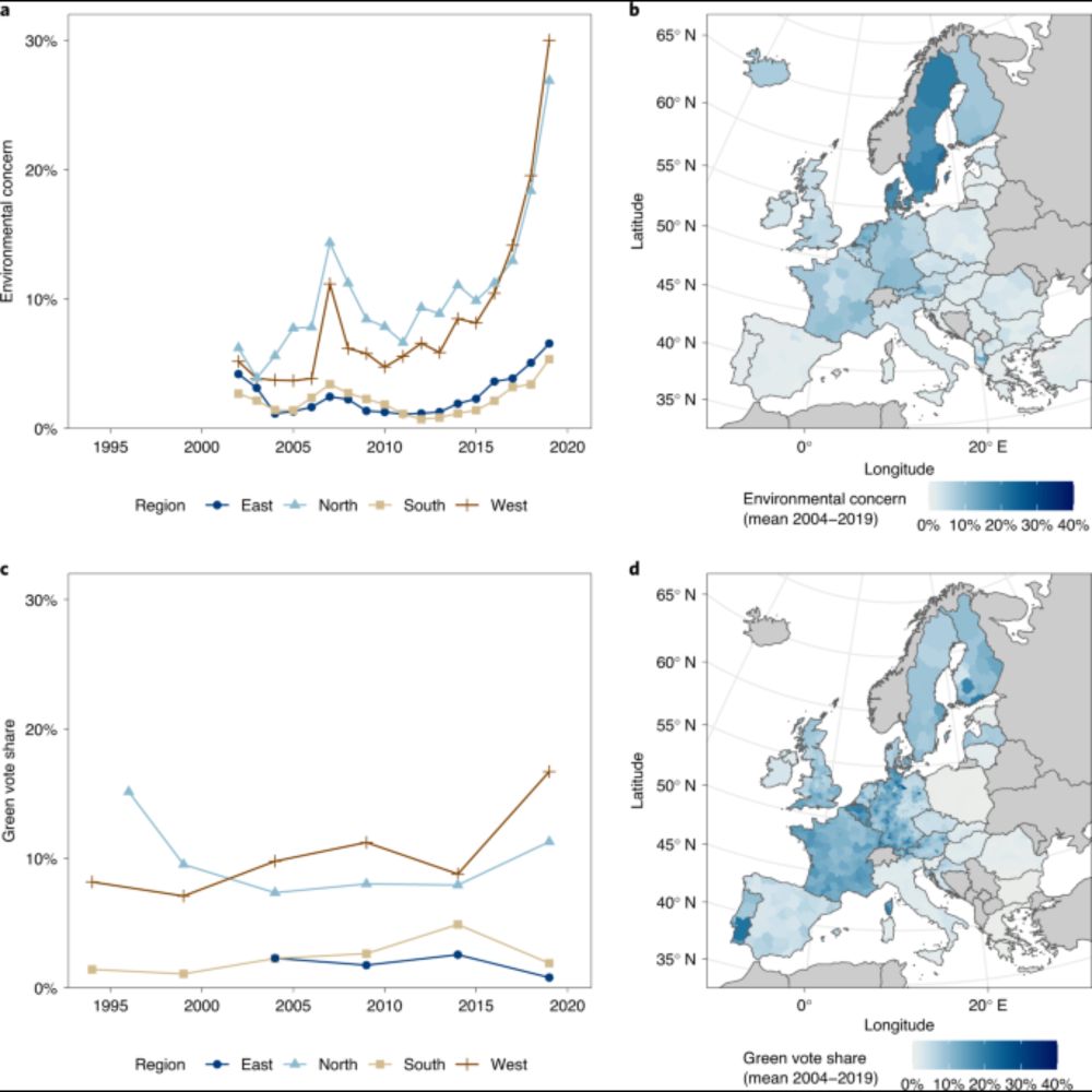 Climate change experiences raise environmental concerns and promote Green voting - Nature Climate Ch...