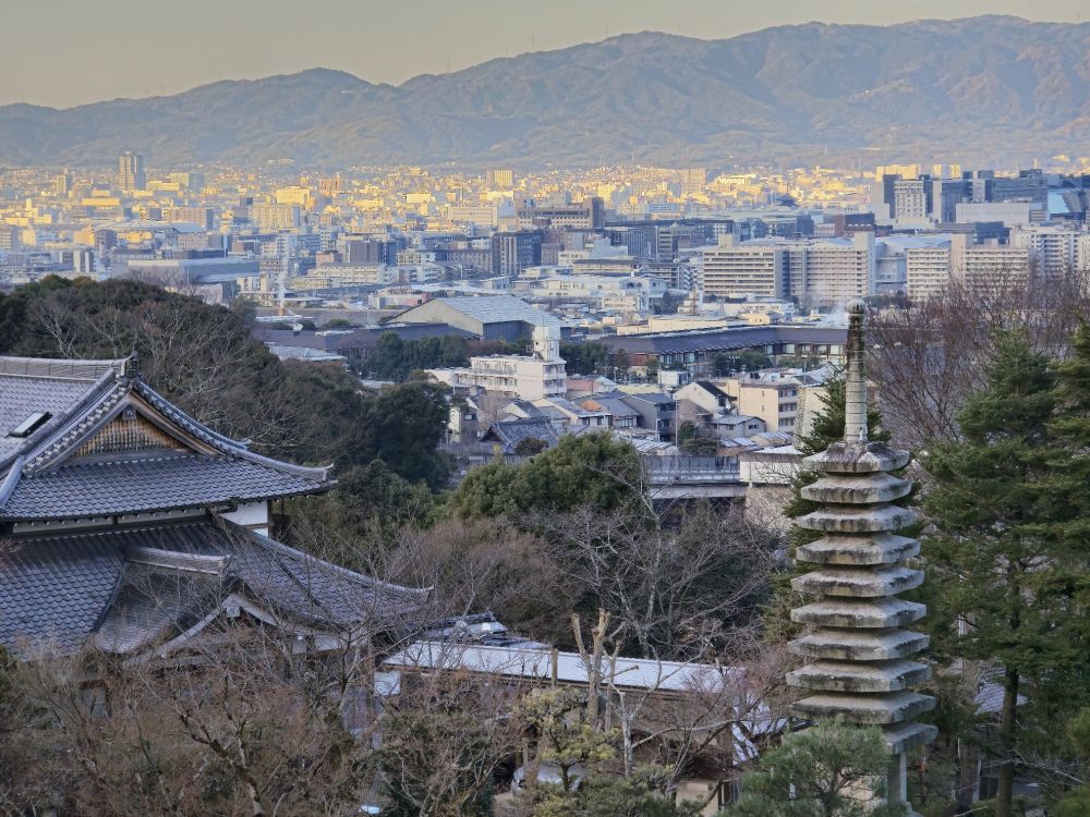 Morning in Kyoto, view from Kiyomizu-dera