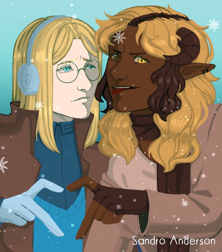 some original character shipping art for artfight 2025