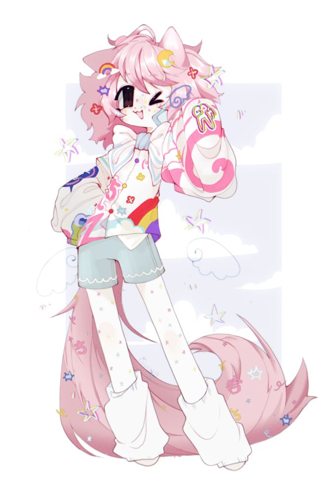 https://artfight.net/character/7330246.milkshake
Link to the character 👆 
Owner: TAIMAmoment
Designer: Chervya 

Such a pink haired cutie 
I am so happy that i was able to randomly see them on discover tab aoaoaoaoaoao
So many details but so worth it 
(*>∀<*)