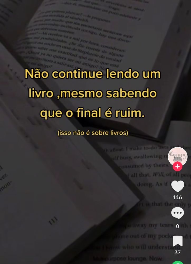 Postagem no TikTok dizendo "Não continue lendo um livro, mesmo sabendo que o final é ruim. Isso não é sobre livros".

Nesse caso, acho que a pessoa quis dizer "não continue lendo um livro SE souber que o final vai ser ruim" ou alguma coisa assim, porque do jeito que tá não faz muito sentido.
