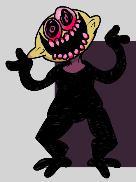 Monster doodle on his own