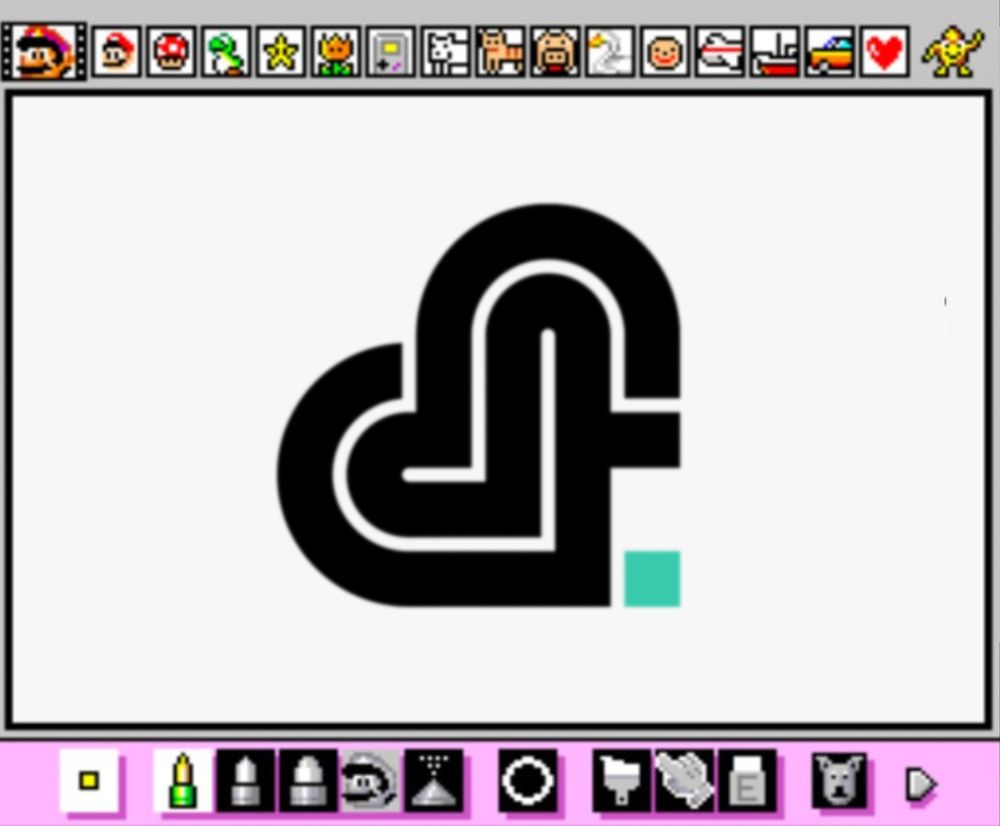 Un pantallazo del Mario Paint revela el secreto de como se diseñó el logo de Deconstructeam.