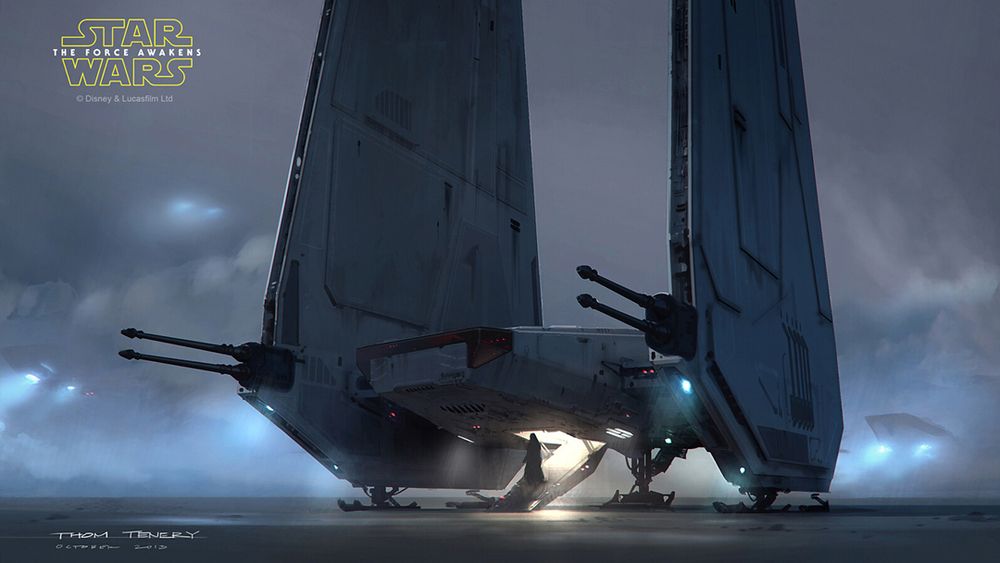 Concept Design for Kylo Ren’s Command Shuttle from Star Wars: Episode VII The Force Awakens