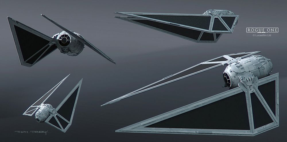 design for the TIE Striker from Rogue One