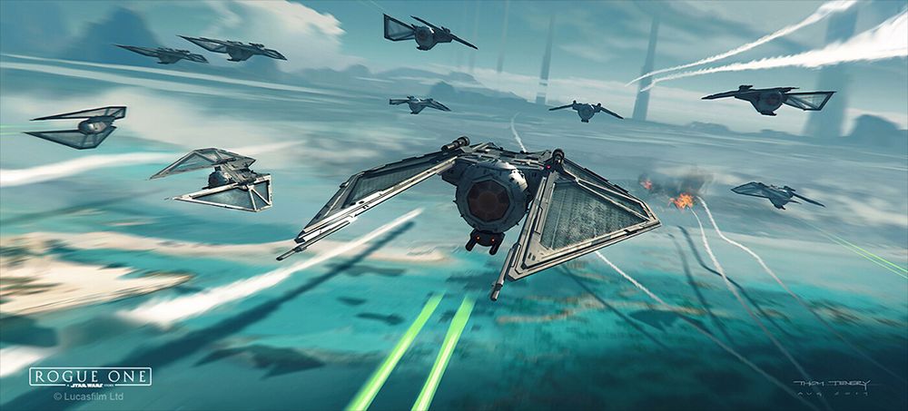 design for the TIE Striker from Rogue One
