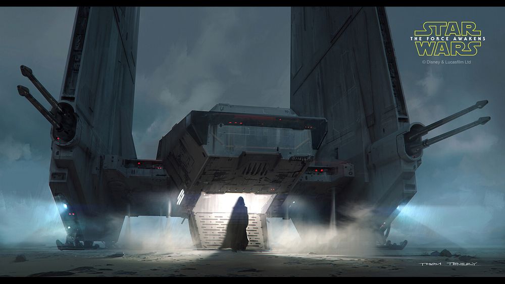 Concept Design for Kylo Ren’s Command Shuttle from Star Wars: Episode VII The Force Awakens