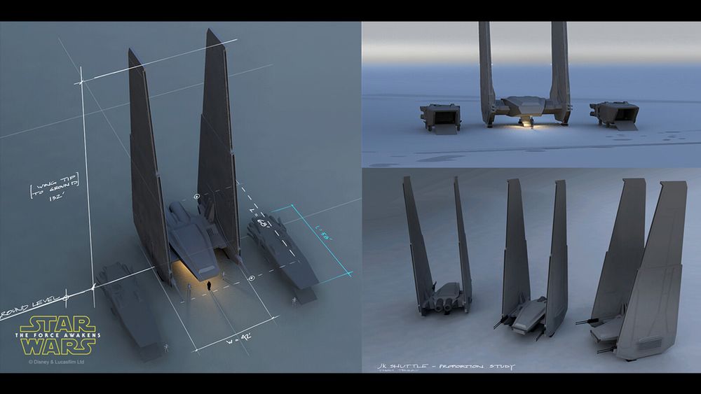 Concept Design for Kylo Ren’s Command Shuttle from Star Wars: Episode VII The Force Awakens