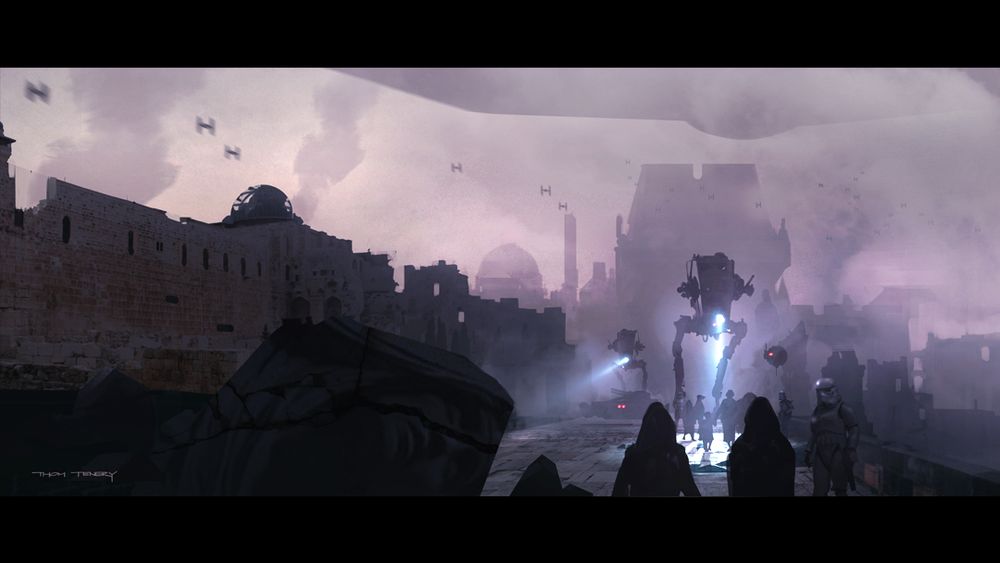 Concept Art from the movie Rogue One - the Occupation of Jedha