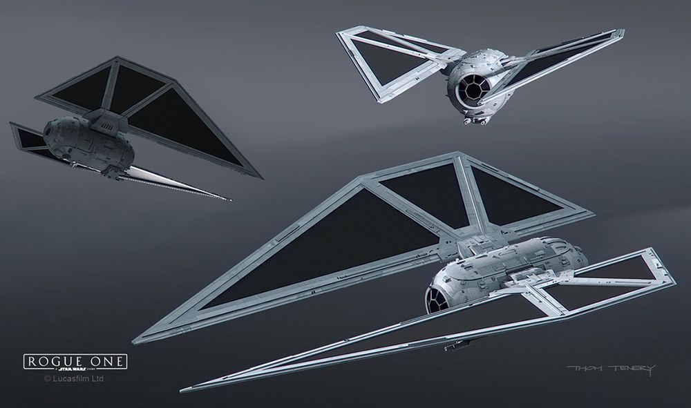 design for the TIE Striker from Rogue One