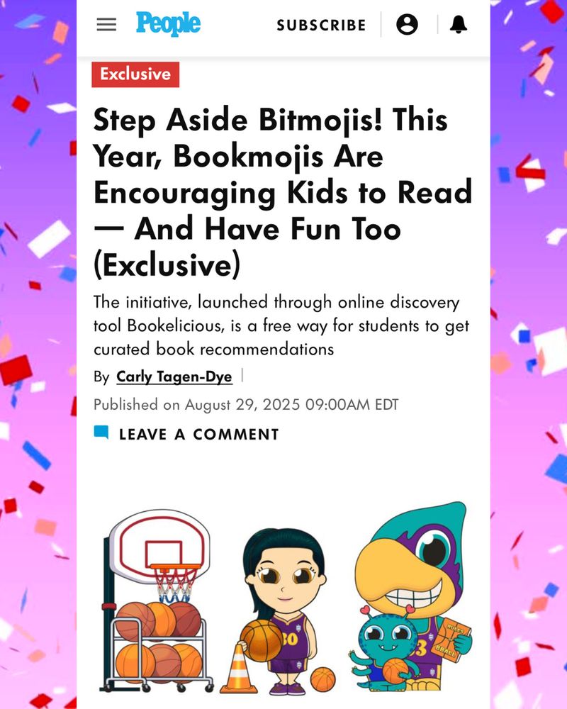 🤩 Bookelicious is in @peoplemag.bsky.social!
https://people.com/bookelicious-bookmojis-literacy-initiative-exclusive-11797061

Our CEO Lea Anne Borders showcases our unique book-matching technology, virtual author events, #FillMyShelf Wishlists for educators, & more!

📚 www.bookelicious.com Come check out what we're all about (spoiler: it's readers!)!