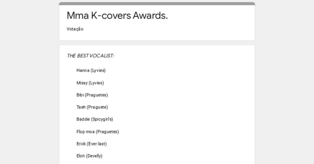 Mma K-covers Awards.