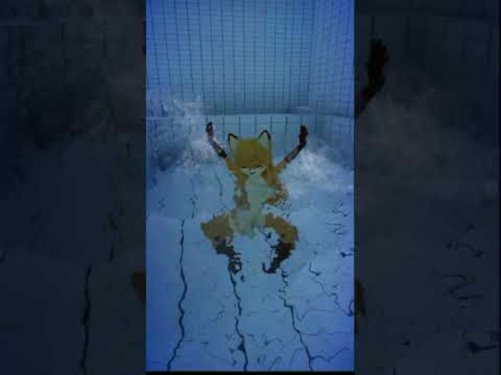 Cute Furry Foxgirl Splashing around