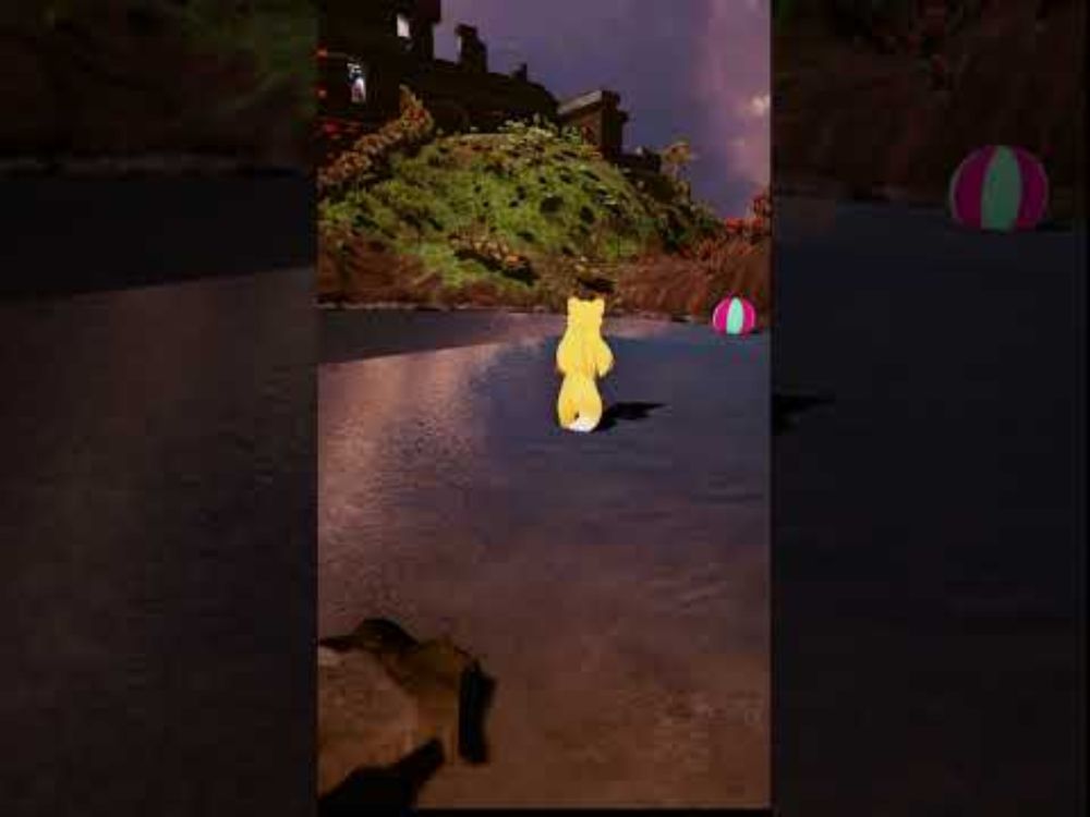 Cute Furry Foxgirl walks around in squishy Mud