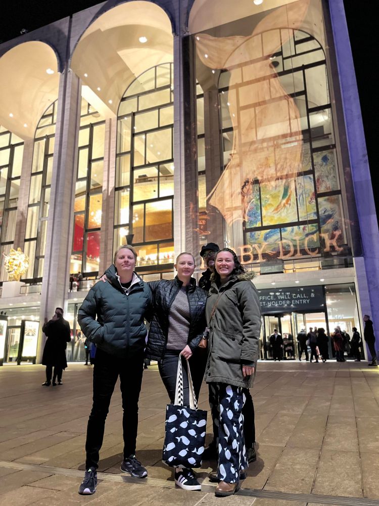 Haley Amy Kevin and Lori standing outside the metropolitan opera 