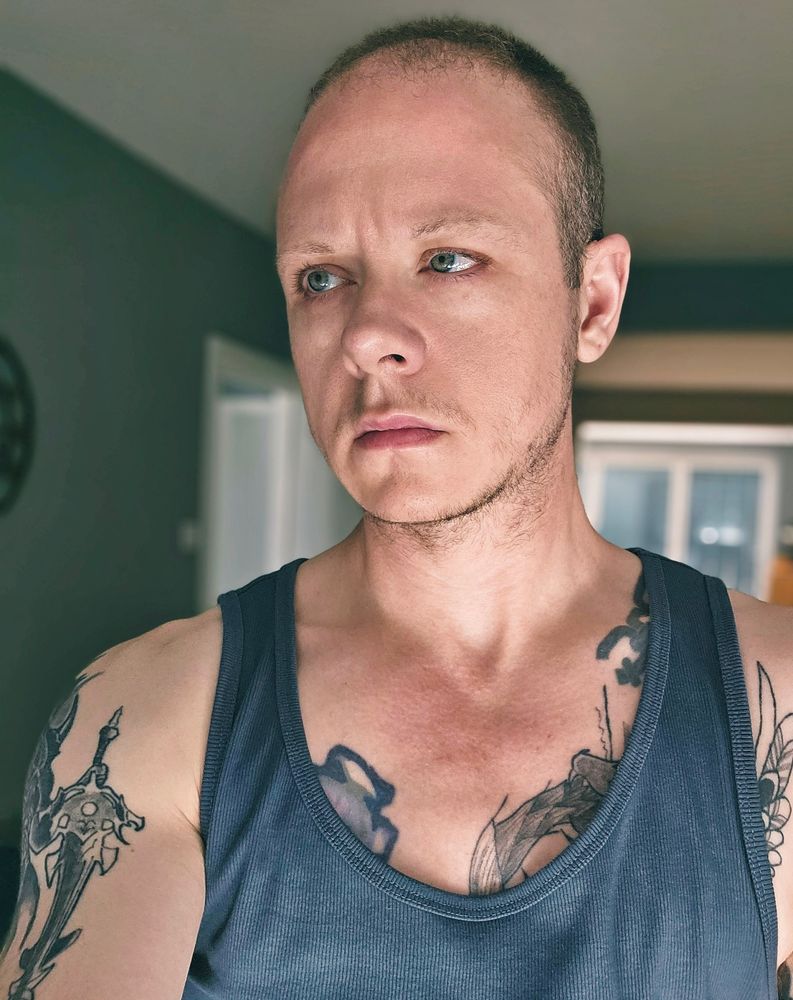 Sweaty hot weather selfie