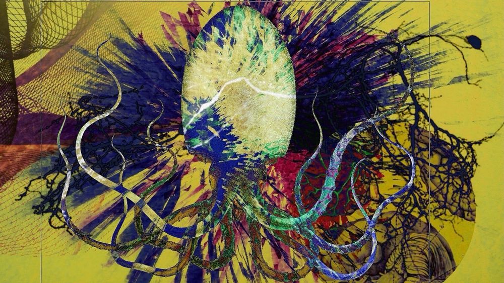 A cosmic octopod with neurons