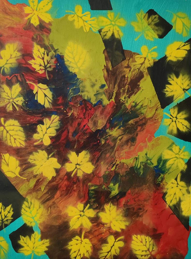 A vibrant echo of the dry season  where light, earth, and leaves dance in silent renewal."