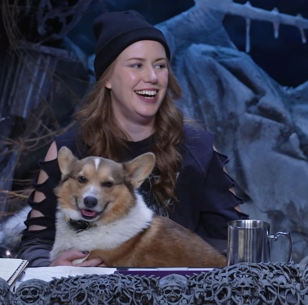 Marisha Ray and Omar.  Omar has a smile on his face.  Honest!