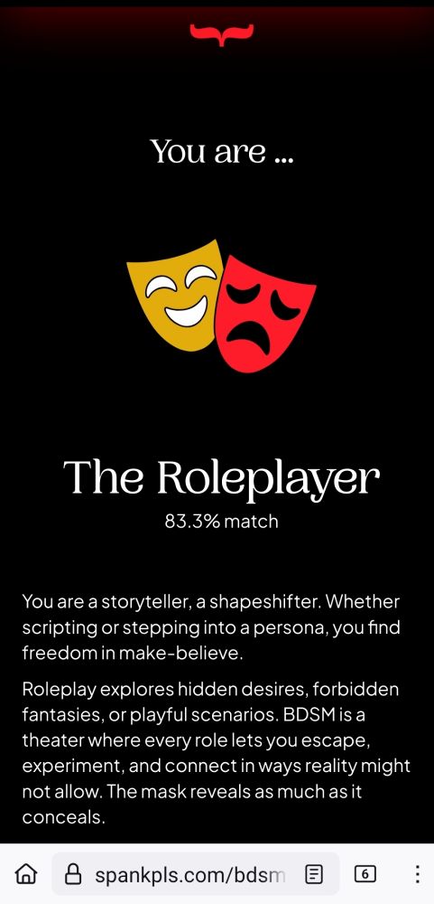 BDSM test results: The Roleplayer 