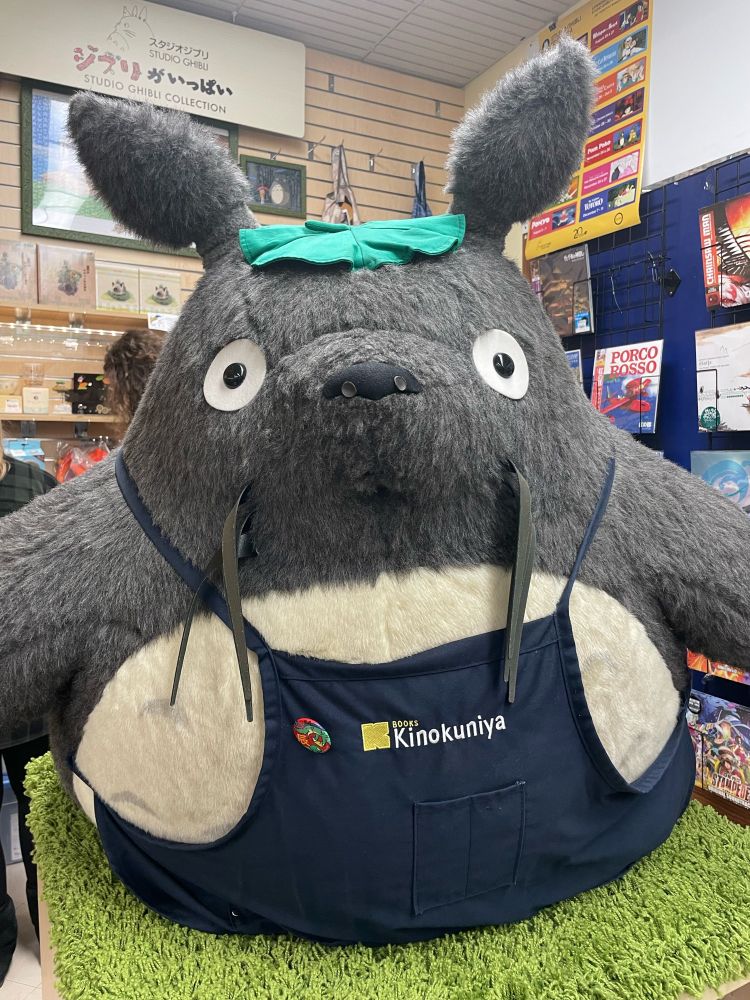 Giant Totoro Japanese anime plushie toy at my local Japanese bookstore . 