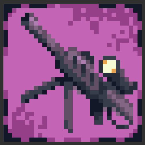 Pixel art of a rifle