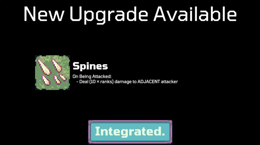 Unlocking a new Upgrade: Spines