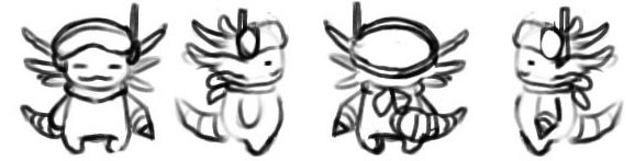Axolotl wearing a scifi headband, concept art
