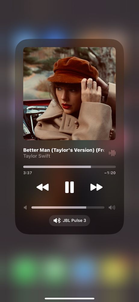 spotify screenshot playing better man by taylor swift 