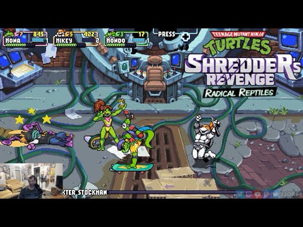 TMNT: Shredder's Revenge (Switch) - Mona Online Arcade Run - Radical Reptiles DLC and New Remixes!