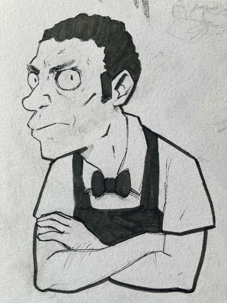 Sketch of Moe from the Simpsons