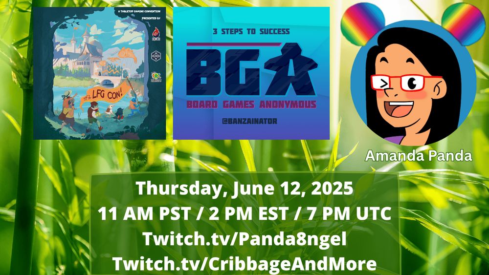 LFG Con Prep / Banz BGA Solo
Thursday, June 12, 2025
11 AM PST / 2 PM EST / 7 PM UTC
Twitch.tv/Panda8ngel
Youtube.com/@Panda8ngel