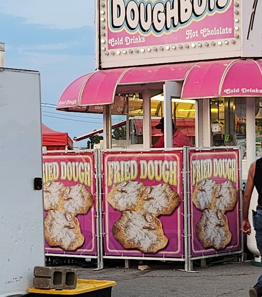 A close up of another fried dough vendor
